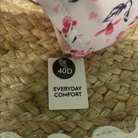 Laura Ashley Underwire Balletcore Pink Floral Bra 40D - Picture 4 of 5